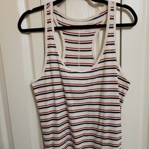 Striped Racerback Ribbed Tank Top WORN ONCE